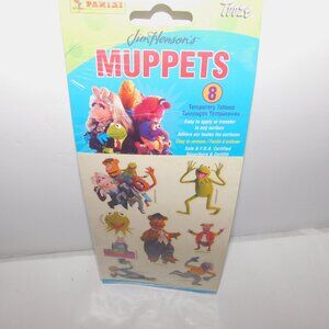 VTG PANINI Jim Henson's The Muppets 8 Temporary Tattoos Fozzy Kermit NEW